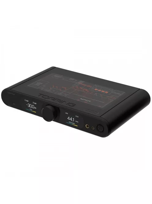 TOPPING DX9 - Asztali DAC és NFCA fejhallgató erősítő Bluetooth 5.1 AptX HD LDAC 32bit 768kHz DSD512 - Fekete