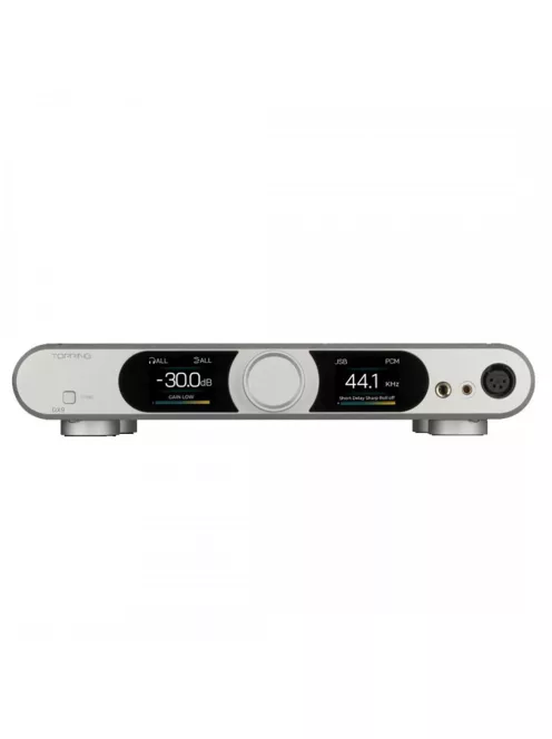 TOPPING DX9 - Asztali DAC és NFCA fejhallgató erősítő Bluetooth 5.1 AptX HD LDAC 32bit 768kHz DSD512 - Ezüst