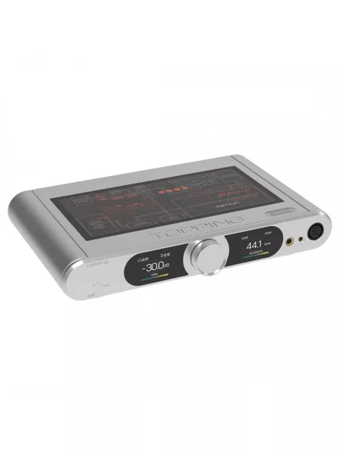 TOPPING DX9 - Asztali DAC és NFCA fejhallgató erősítő Bluetooth 5.1 AptX HD LDAC 32bit 768kHz DSD512 - Ezüst