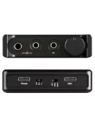 TOPPING G5 - Hordozható DAC és NFCA fejhallgató erősítő 32bit 768kHz DSD512 aptX HD LDAC - Fekete