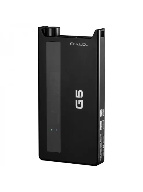 TOPPING G5 - Hordozható DAC és NFCA fejhallgató erősítő 32bit 768kHz DSD512 aptX HD LDAC - Fekete