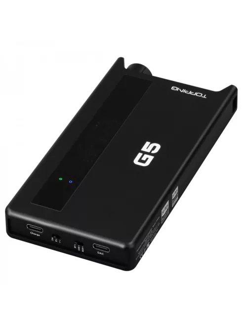 TOPPING G5 - Hordozható DAC és NFCA fejhallgató erősítő 32bit 768kHz DSD512 aptX HD LDAC - Fekete