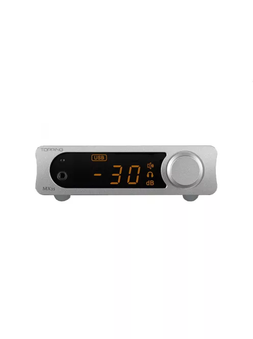 TOPPING MX3S - Asztali DAC és sztereó erősítő Bluetooth 5 AptX HD 24bit 192kHz - Ezüst