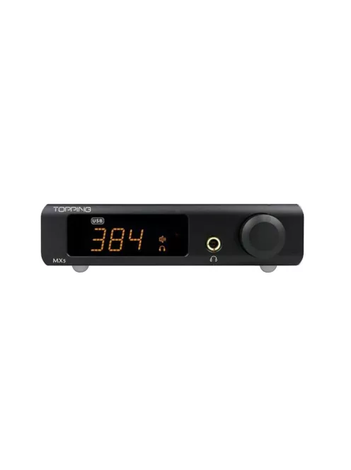 TOPPING MX5 - Asztali DAC és sztereó erősítő 32bit 384kHz DSD256 - Fekete