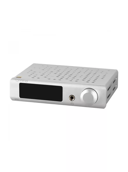 TOPPING MX5 - Asztali DAC és sztereó erősítő 32bit 384kHz DSD256 - Ezüst