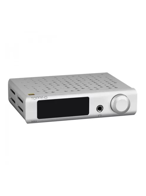 TOPPING MX5 - Asztali DAC és sztereó erősítő 32bit 384kHz DSD256 - Ezüst