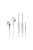 UIISII UX - Vezetékes mikrofonos fülhallgató dinamikus meghajtóval - Fehér
