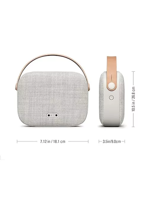 VIFA HELSINKI - Hordozható premium bluetooth sztereó hangszóró valódi bőr hordszíjjal, "KVADRAT" te