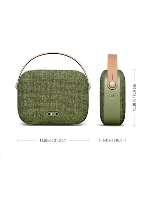 VIFA HELSINKI - Hordozható premium bluetooth sztereó hangszóró valódi bőr hordszíjjal, "KVADRAT" te