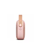 VIFA HELSINKI - Hordozható premium bluetooth sztereó hangszóró valódi bőr hordszíjjal, "KVADRAT" textilborítással - Pasztell Rózsa - DEMO