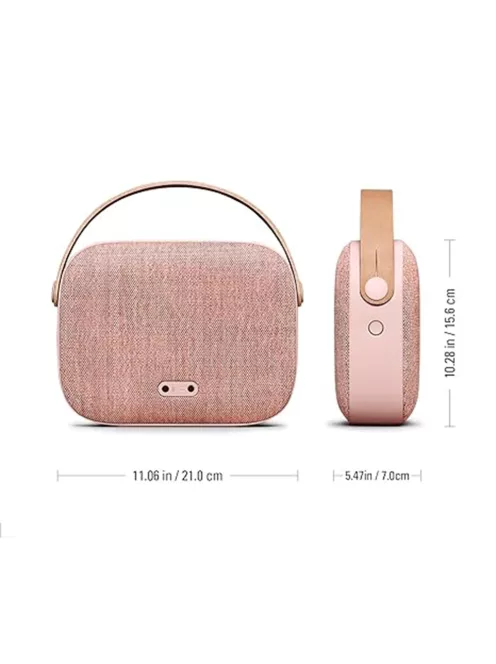 VIFA HELSINKI - Hordozható premium bluetooth sztereó hangszóró valódi bőr hordszíjjal, "KVADRAT" te