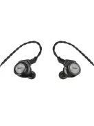 IBASSO 3T-154 - Egy dinamikus meghajtós In-ear monitor fülhallgató 2-pin ezüstözött réz kábellel - Fekete