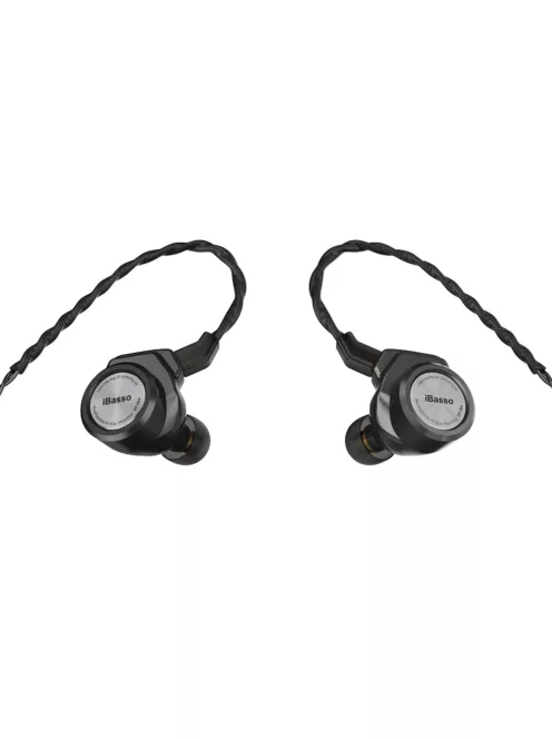 IBASSO 3T-154 - Egy dinamikus meghajtós In-ear monitor fülhallgató 2-pin ezüstözött réz kábellel - Fekete