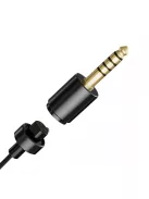 IBASSO 3T-154 - Egy dinamikus meghajtós In-ear monitor fülhallgató 2-pin ezüstözött réz kábellel - Fekete