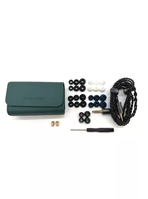 IBASSO 3T-154 - Egy dinamikus meghajtós In-ear monitor fülhallgató 2-pin ezüstözött réz kábellel - Fekete