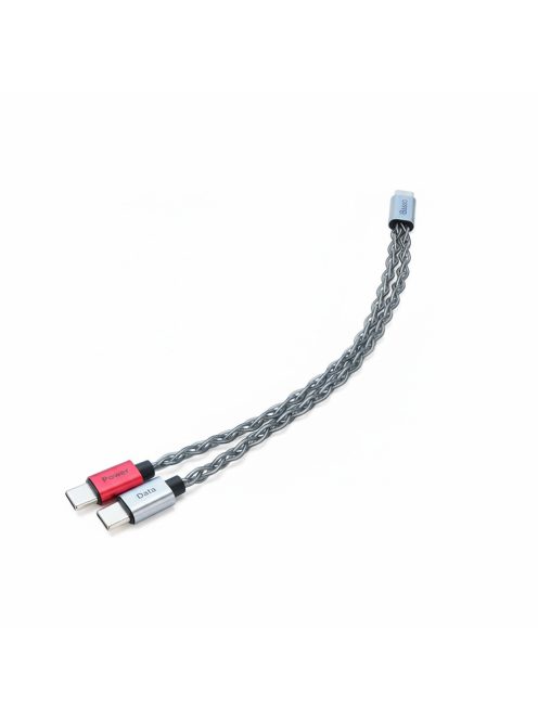 IBASSO CB19C - OTG Y-adatkábel 2x USB Type-C dugó és egy USB-C dugó táp csatlakozóval