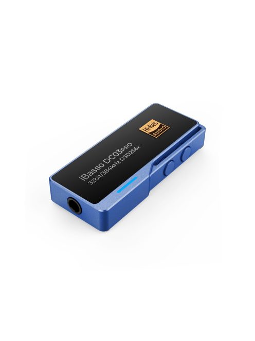 IBASSO DC03PRO - Adapter DAC USB Type-C aljzat és 3,5mm-es Jack aljzat csatlakozóval 32bit 384kHz PCM DSD256 - Kék