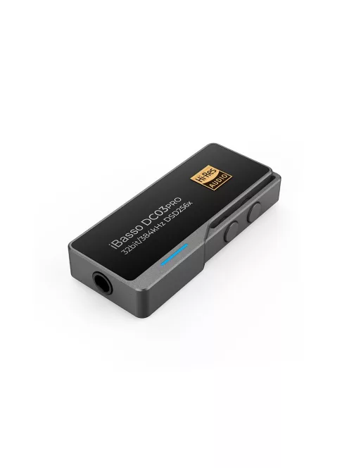 IBASSO DC03PRO - Adapter DAC USB Type-C aljzat és 3,5mm-es Jack aljzat csatlakozóval 32bit 384kHz PCM DSD256 - Szürke