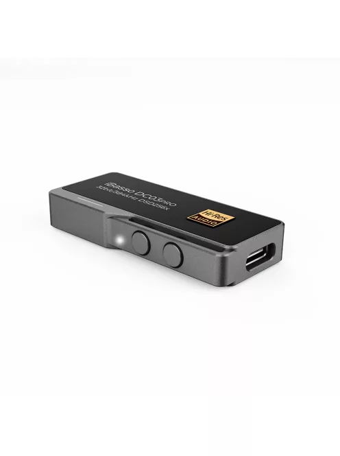 IBASSO DC03PRO - Adapter DAC USB Type-C aljzat és 3,5mm-es Jack aljzat csatlakozóval 32bit 384kHz PCM DSD256 - Szürke