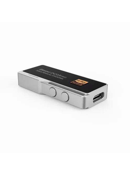 IBASSO DC03PRO - Adapter DAC USB Type-C aljzat és 3,5mm-es Jack aljzat csatlakozóval 32bit 384kHz PCM DSD256 - Ezüst