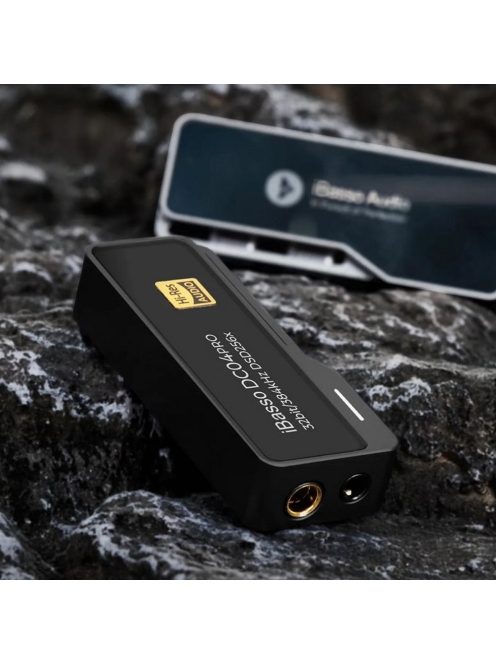 IBASSO DC04PRO - Adapter DAC USB Type-C aljzat és 3,5mm Jack aljzat és 4,4mm Pentaconn aljzat csatlakozókkal 32bit 384kHz DSD256 - Fekete