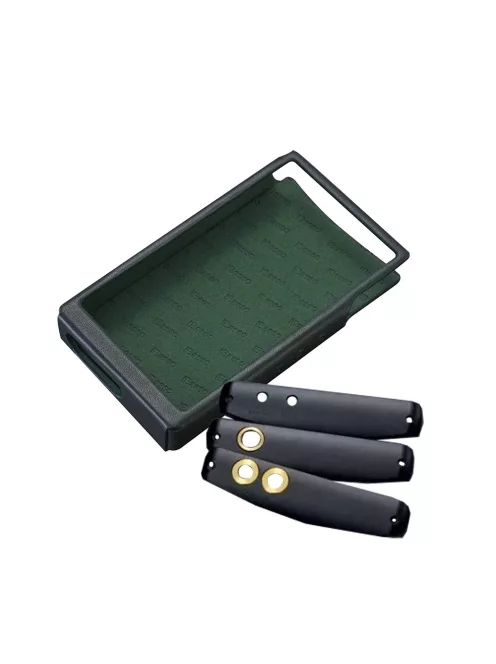 IBASSO DX240 LEATHER CASE AND FACEPLATES - Bőr tok és erősítő modul fedlap csomag iBasso DX240 lejátszóhoz - Fekete