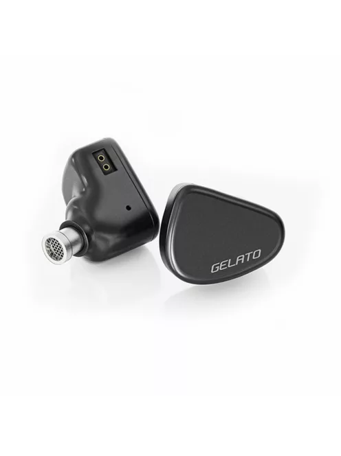 IBASSO JR GELATO - Egy dinamikus meghajtós In-ear monitor fülhallgató ezüstözött réz 2-Pin kábellel - Fekete