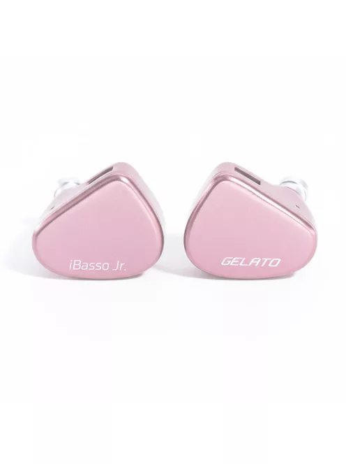 IBASSO JR GELATO - Egy dinamikus meghajtós In-ear monitor fülhallgató ezüstözött réz 2-Pin kábellel - Pink