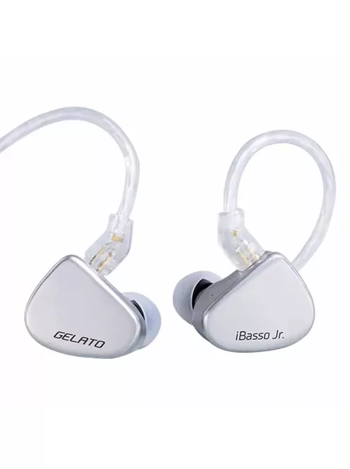 IBASSO JR GELATO - Egy dinamikus meghajtós In-ear monitor fülhallgató ezüstözött réz 2-Pin kábellel - Ezüst