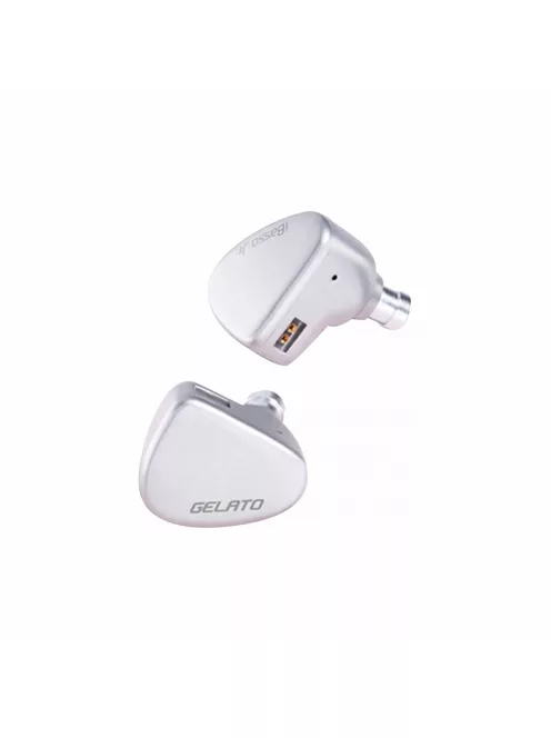 IBASSO JR GELATO - Egy dinamikus meghajtós In-ear monitor fülhallgató ezüstözött réz 2-Pin kábellel - Ezüst