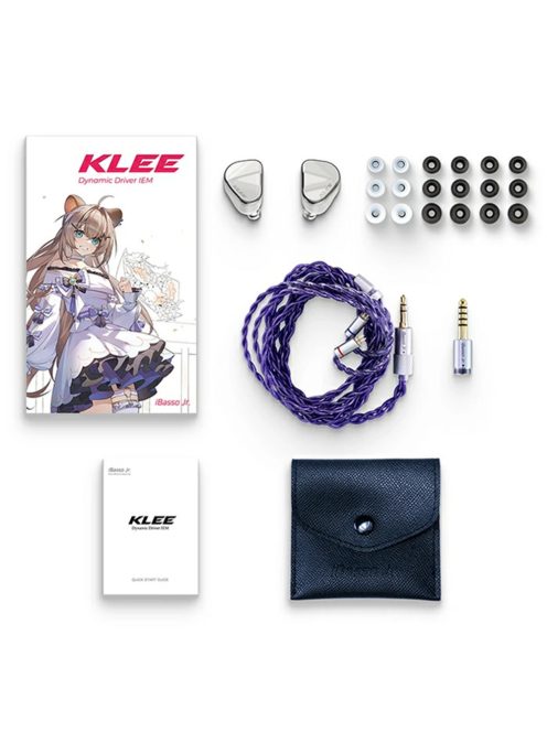 IBASSO JR KLEE - Egy dinamikus meghajtós In-ear monitor fülhallgató ezüstözött réz 2-Pin kábellel - Kék