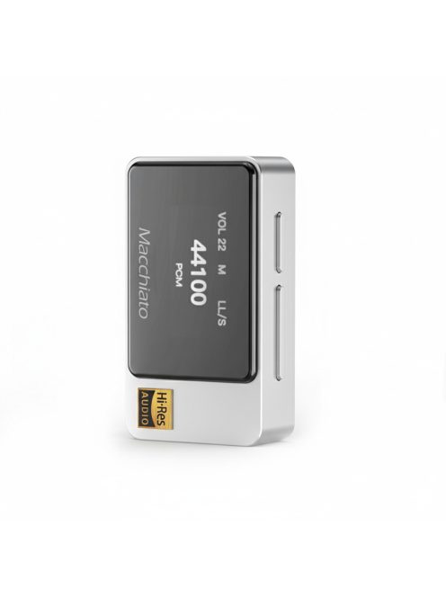 IBASSO JR MACCHIATO - Hordozható DAC és fejhallgató erősítő 32bit 384kHz DSD256 - Ezüst