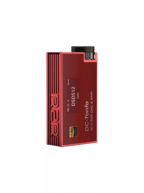 IBASSO DC-TONFA - Hordozható R2R DAC és fejhallgató erősítő 24bit 768kHz DSD512 - Piros