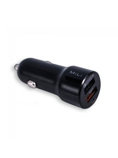   MiLi Smart Pro Qualcomm QC 3.0 30 Watt-os dual USB-s autós szivargyújtó gyorstöltő