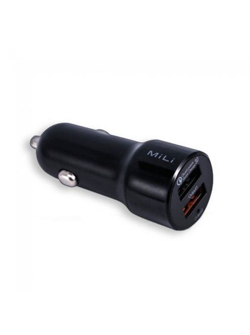 MiLi Smart Pro Qualcomm QC 3.0 30 Watt-os dual USB-s autós szivargyújtó gyorstöltő