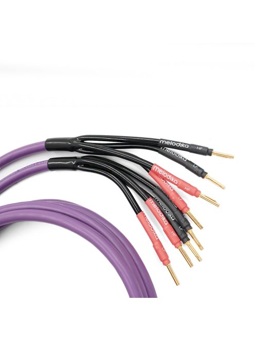 MELODIKA PURPLE SERIES MDBA415 - Banana bi-amp kábel pár (4mm2 + 1,5mm2) - Lila - 5m
