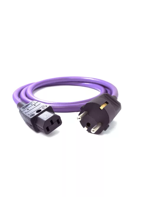 MELODIKA PURPLE SERIES MDP - 4N OFC árnyékolt tápkábel Schuko dugó és IEC C13 aljzat csatlakozóval - 1m