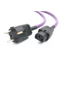 MELODIKA PURPLE SERIES MDP - 4N OFC árnyékolt tápkábel Schuko dugó és IEC C13 aljzat csatlakozóval - 4m