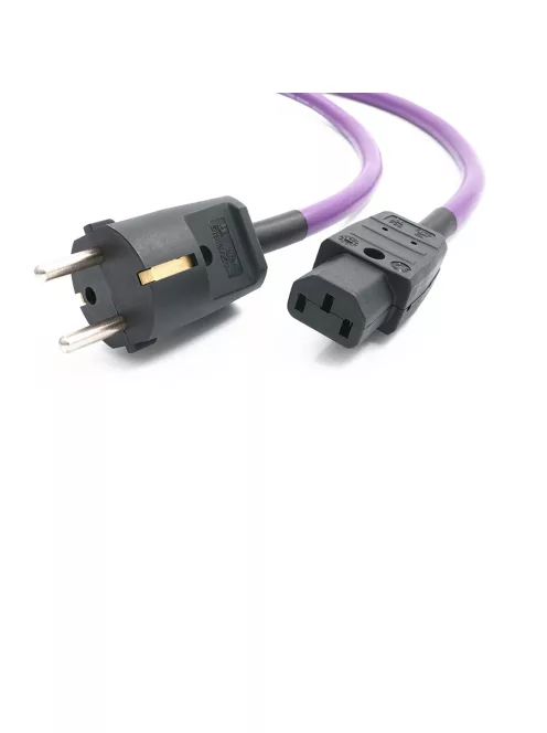 MELODIKA PURPLE SERIES MDP - 4N OFC árnyékolt tápkábel Schuko dugó és IEC C13 aljzat csatlakozóval - 4m