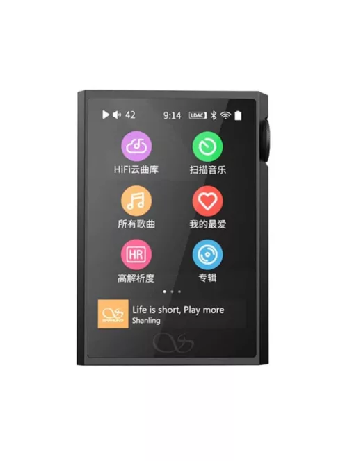 SHANLING M1 PLUS - Hordozható audio lejátszó WiFi Bluetooth 5.2 aptX HD LDAC 32bit 768kHz DSD512 - Fekete