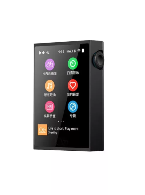 SHANLING M1 PLUS - Hordozható audio lejátszó WiFi Bluetooth 5.2 aptX HD LDAC 32bit 768kHz DSD512 - Fekete