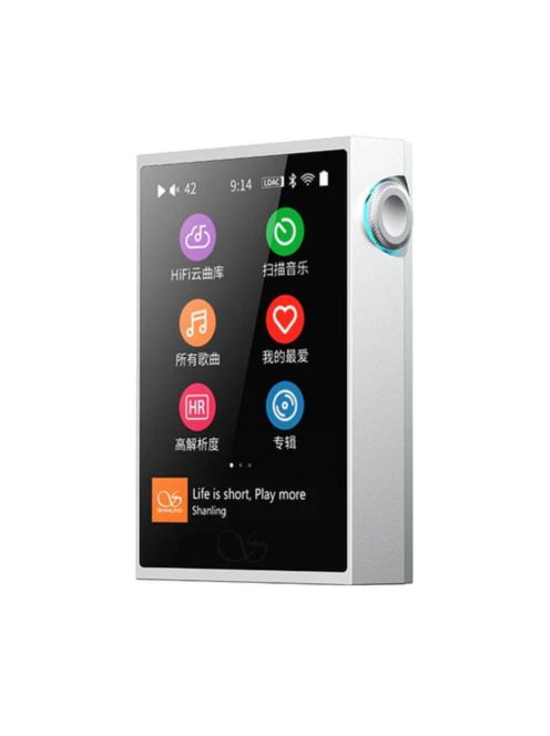 SHANLING M1 PLUS - Hordozható audio lejátszó WiFi Bluetooth 5.2 aptX HD LDAC 32bit 768kHz DSD512 - Ezüst