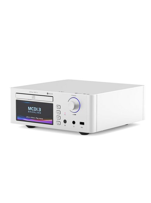 SHANLING MCD1.3 - Asztali CD lejátszó DAC fejhallgató erősítéssel és Streamer WiFi Bluetooth 5 aptX HD LDAC MQA-CD 32bit 768kHz DSD512 - Ezüst
