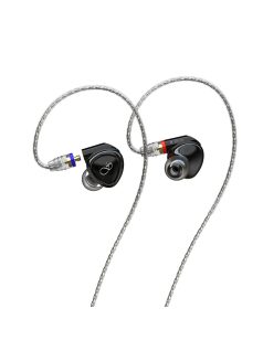   SHANLING MG100 - Egy dinamikus meghajtós In-ear monitor fülhallgató ezüstözött réz MMCX kábellel - Fekete