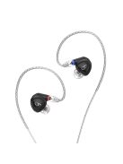 SHANLING MG100 - Egy dinamikus meghajtós In-ear monitor fülhallgató ezüstözött réz MMCX kábellel - Fekete