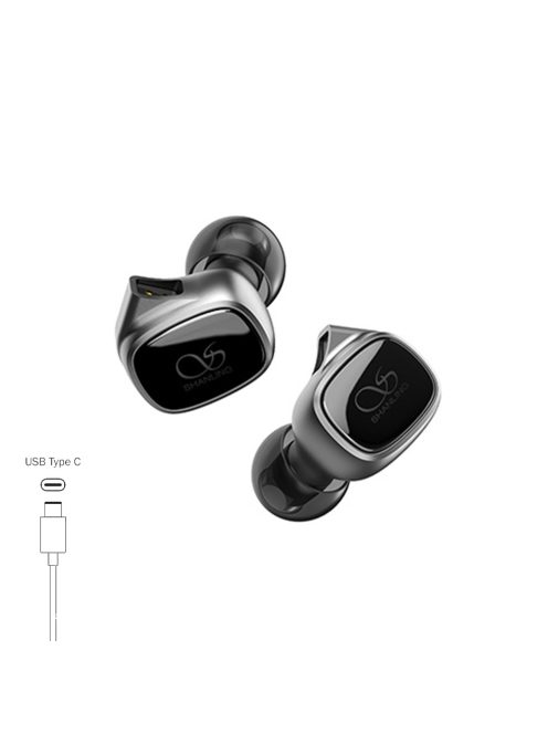 SHANLING MG20 - Egy dinamikus meghajtós In-ear monitor fülhallgató cserélhető 2-Pin kábellel - Titánium - USB-C