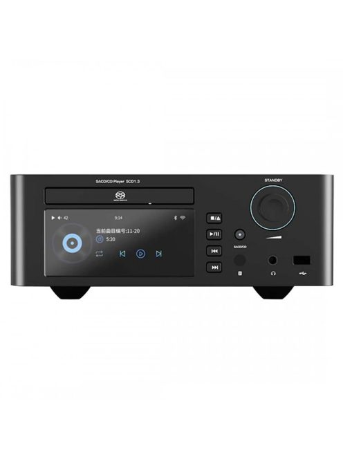 SHANLING SCD1.3 - Asztali SACD lejátszó DAC fejhallgató erősítéssel és Streamer WiFi Bluetooth 5 aptX HD LDAC 32bit 768kHz DSD512 - Fekete