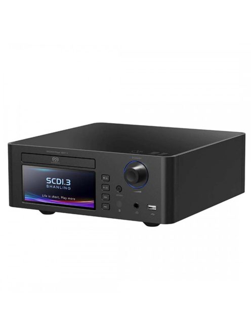 SHANLING SCD1.3 - Asztali SACD lejátszó DAC fejhallgató erősítéssel és Streamer WiFi Bluetooth 5 aptX HD LDAC 32bit 768kHz DSD512 - Fekete