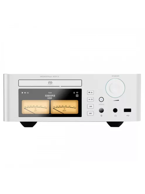 SHANLING SCD1.3 - Asztali SACD lejátszó DAC fejhallgató erősítéssel és Streamer WiFi Bluetooth 5 aptX HD LDAC 32bit 768kHz DSD512 - Ezüst