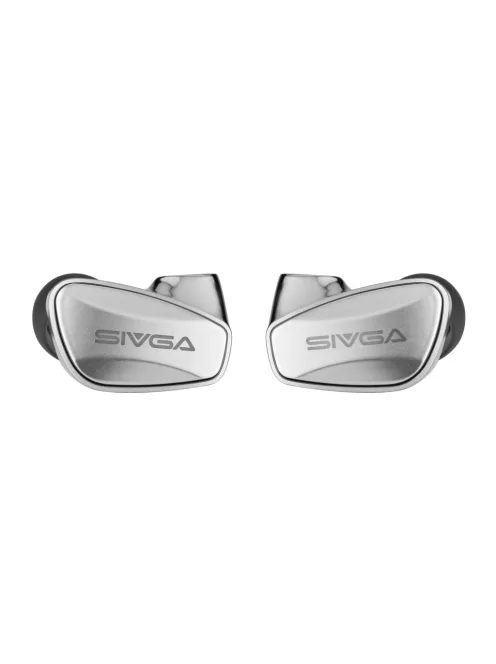SIVGA AUDIO SM100 - Kettő dinamikus meghajtós in-ear fülhallgató mikrofonnal és ezüstözött cserélhető 2-pin kábellel
